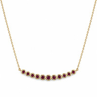 0.30 Ct. Ruby 14K Yellow Gold necklace