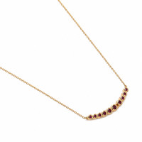 0.30 Ct. Ruby Bezel Necklace, 14K Yellow Gold Image