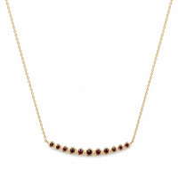 0.30 Ct. Ruby Bezel Necklace, 14K Yellow Gold Image
