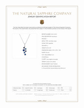 0.42 Ct. Blue Sapphire and Natural Diamond Bezel Necklace, 14K White Gold Scan Report