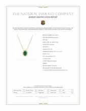 0.98 Ct. Emerald and Natural Diamond Pave Necklace, 14K Yellow Gold Scan Report