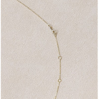 0.98 Ct. Emerald and Natural Diamond Pave Necklace, 14K Yellow Gold Life Style