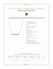 0.20 Ct. Emerald and Natural Diamond Accent Stones Necklace, 14K Yellow Gold Scan Report