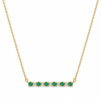 0.20 Ct. Emerald 14K Yellow Gold necklace