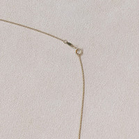 0.20 Ct. Emerald and Natural Diamond Accent Stones Necklace, 14K Yellow Gold Life Style