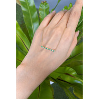 0.20 Ct. Emerald and Natural Diamond Accent Stones Necklace, 14K Yellow Gold Life Style