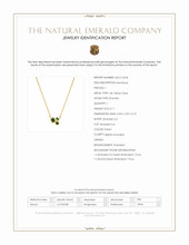 0.11 Ct. Emerald Bezel Necklace, 14K Yellow Gold Scan Report