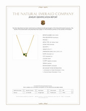 0.11 Ct. Emerald Bezel Necklace, 14K Yellow Gold Scan Report