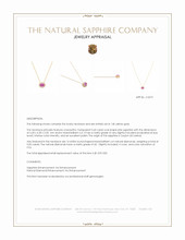 0.60 Ct. Pink Sapphire and Natural Diamond Pave Necklace, 14K Yellow Gold Appraisal