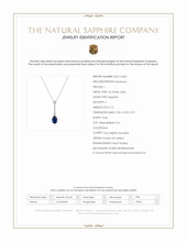 2.15 Ct. Blue Sapphire and Natural Diamond Accent Stones Necklace, 14K White Gold Scan Report