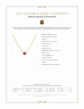 0.09 Ct. Pinkish Red Ruby Pave Necklace, 14K Yellow Gold Scan Report