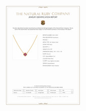 0.09 Ct. Pinkish Red Ruby Pave Necklace, 14K Yellow Gold Scan Report