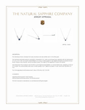 0.31 Ct. Blue Sapphire and Natural Diamond Pave Necklace, 14K White Gold Appraisal