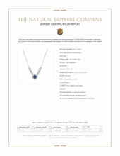 0.31 Ct. Blue Sapphire and Natural Diamond Pave Necklace, 14K White Gold Scan Report