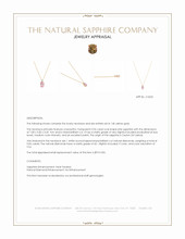 0.96 Ct. Pink Sapphire and Natural Diamond Multi Stone Necklace, 14K Yellow Gold Appraisal