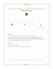 0.78 Ct. Emerald Bezel Necklace, 14K Yellow Gold Appraisal
