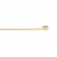 0.78 Ct. Emerald Bezel Necklace, 14K Yellow Gold Image