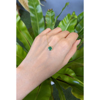 0.78 Ct. Emerald Bezel Necklace, 14K Yellow Gold Life Style