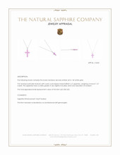 1.57 Ct. Pink Sapphire Religious Necklace, 14K White Gold Appraisal