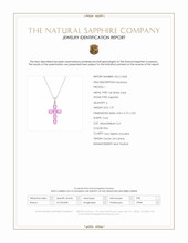 1.57 Ct. Pink Sapphire Religious Necklace, 14K White Gold Scan Report