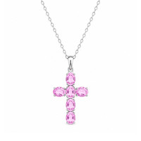 1.57 Ct. Sapphire 14K White Gold necklace