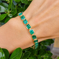 18.41 Ct.Tw. Emerald 14K Yellow Gold bracelet