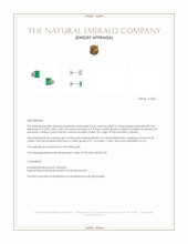 0.56 Ct.Tw.Total Carat Weight Emerald and Natural Diamond Studs Earrings, 14K White Gold Appraisal