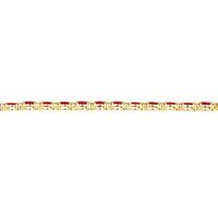 9.60&nbsp;Ct.Tw.Total Carat Weight Ruby and Natural Diamond Tennis/Line Bracelet, 14K Yellow Gold Image