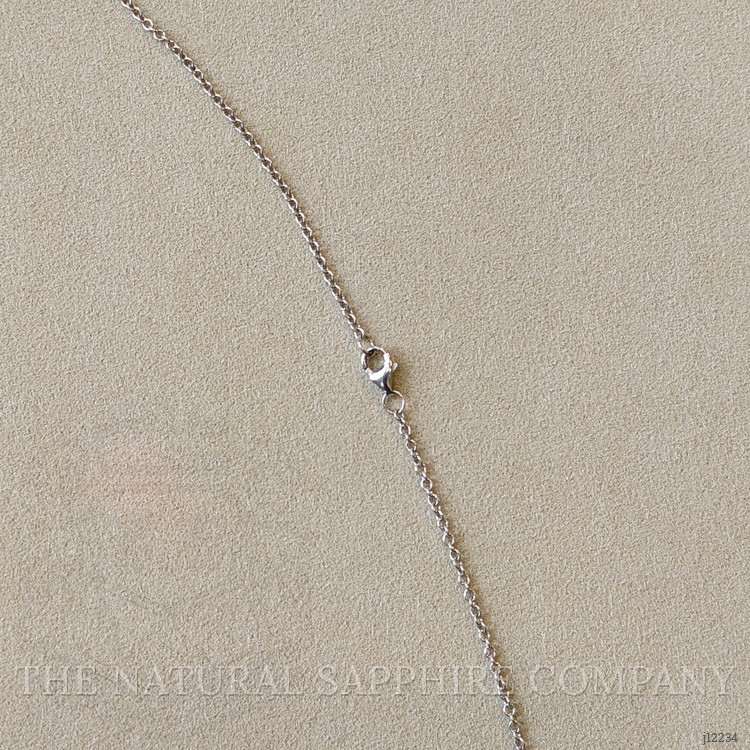 3.38 Ct. Blue Zircon Solitaire Pendant, 14K White Gold