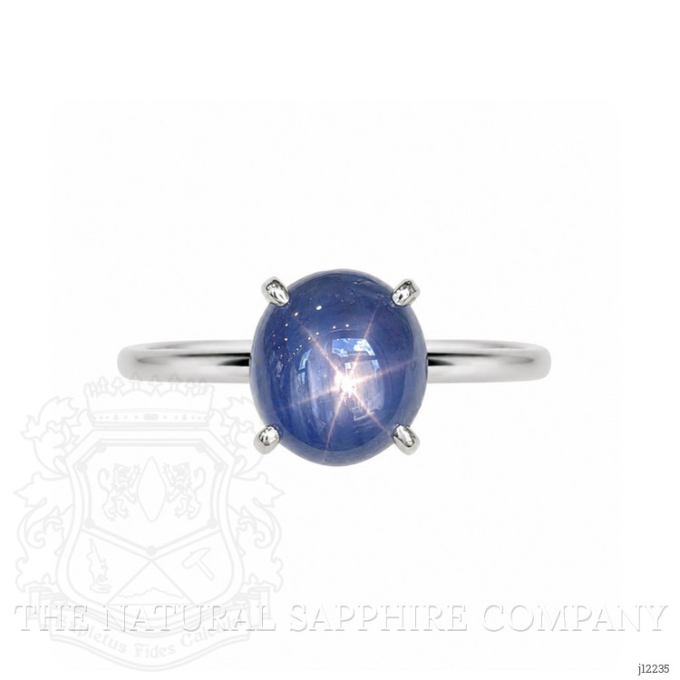 7.19 Ct. Blue Sapphire Solitaire Ring, Silver