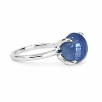 7.19 Ct. Blue Sapphire Solitaire Ring, Silver Image