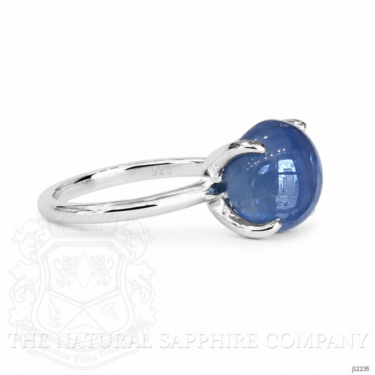 7.19 Ct. Blue Sapphire Solitaire Ring, Silver