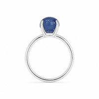 7.19 Ct. Blue Sapphire Solitaire Ring, Silver Image