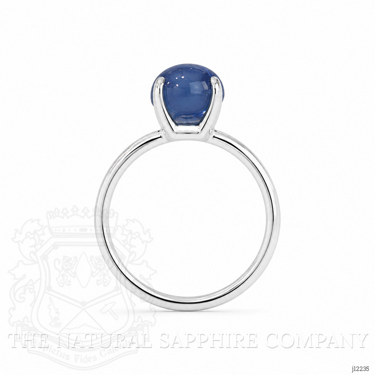 7.19 Ct. Blue Sapphire Solitaire Ring, Silver