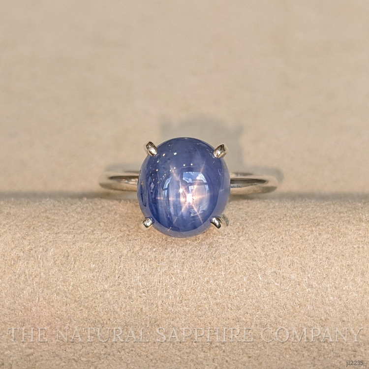 7.19 Ct. Blue Sapphire Solitaire Ring, Silver