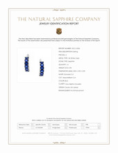 3.36 Ct.Tw.Total Carat Weight Blue Sapphire Pave Earrings, 14K White Gold Scan Report