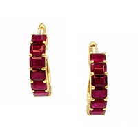 3.50 Ct.Tw. Ruby 14K Yellow Gold earring