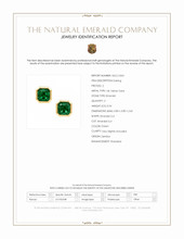 0.54&nbsp;Ct.Tw.Total Carat Weight Emerald Studs Earrings, 14K Yellow Gold Scan Report