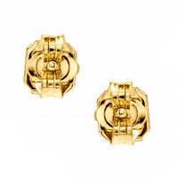 0.54 Ct.Tw.Total Carat Weight Emerald Studs Earrings, 14K Yellow Gold Image