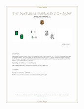 1.10&nbsp;Ct.Tw.Total Carat Weight Emerald Studs Earrings, 14K White Gold Appraisal