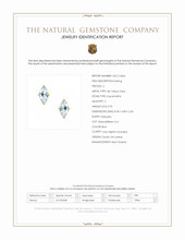 0.93 Ct.Tw.Total Carat Weight Blue Aquamarine Studs Earrings, 18K Yellow Gold Scan Report