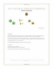 2.07 Ct.Tw.Total Carat Weight Emerald and Natural Diamond Studs Earrings, 14K Yellow Gold Appraisal