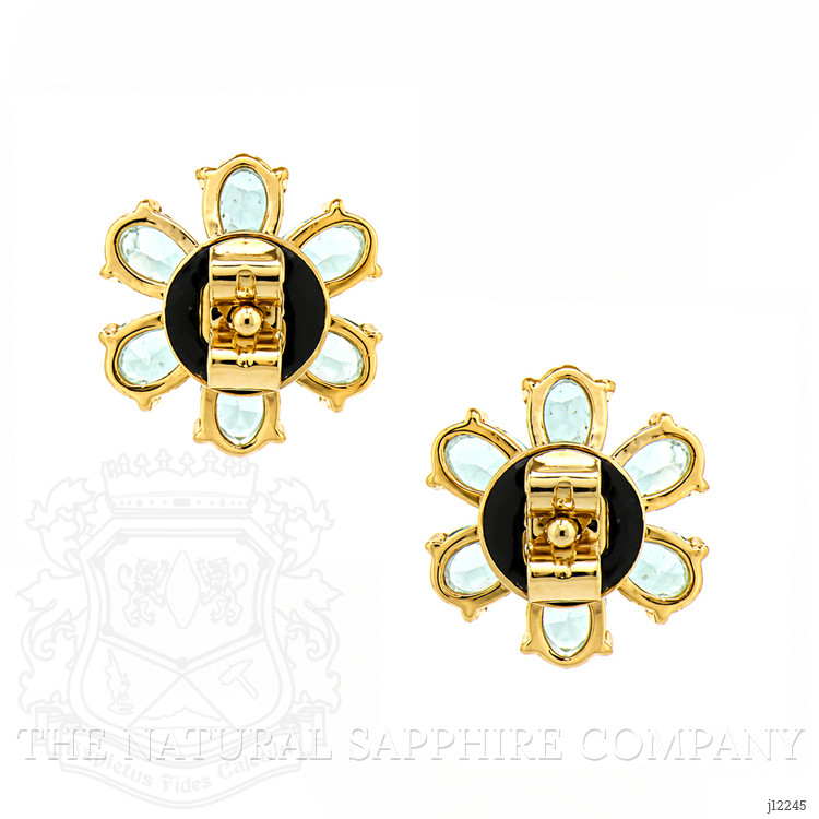 2.07 Ct.Tw. Emerald and Natural Diamond Studs Earrings, 14K Yellow Gold