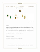 1.03 Ct.Tw.Total Carat Weight Emerald and Natural Diamond Studs Earrings, 14K Yellow Gold Appraisal