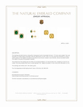1.75&nbsp;Ct.Tw.Total Carat Weight Emerald and Natural Diamond Studs Earrings, 18K Yellow Gold Appraisal