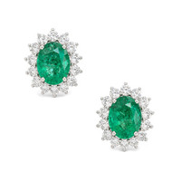 2.69 Ct.Tw. Emerald 14K White Gold earring