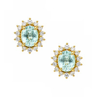 0.78 Ct.Tw. Paraiba Tourmaline 14K Yellow Gold earring