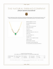 0.41 Ct. Emerald and Natural Diamond Pave Necklace, 14K Yellow Gold Scan Report