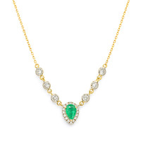 0.41 Ct. Emerald 14K Yellow Gold necklace