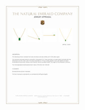 0.67 Ct. Emerald Bezel Necklace, 18K Yellow Gold Appraisal